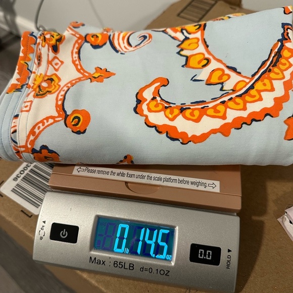 J. McLaughlin Pants Women's Orange And Blue Paisley Print Modal Spandex Size 10 - Picture 15 of 15